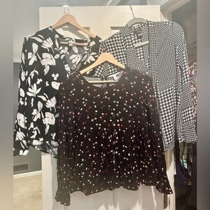 Women’s XS work blouses floral houndstooth Target Loft